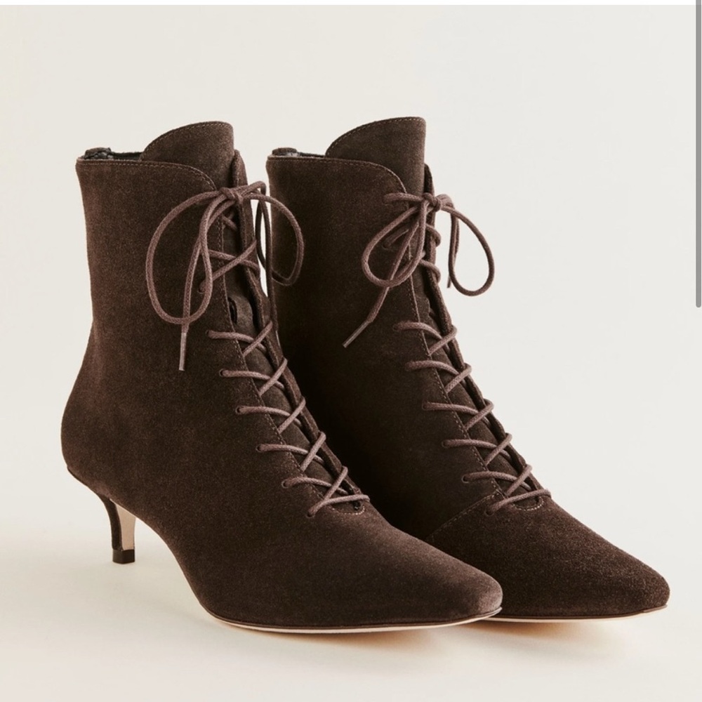 Reformation x Kacey Musgrave Lace-Up Ankle Boots